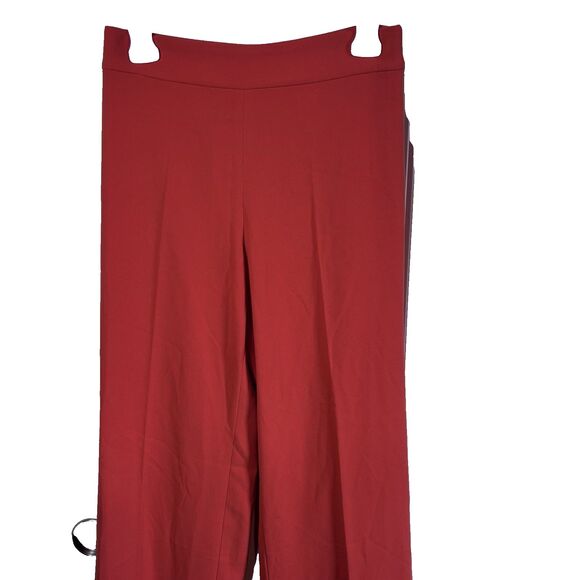 Zara Orange Flare Dress Pants with zipper on one side size XS NWT - Picture 2 of 14